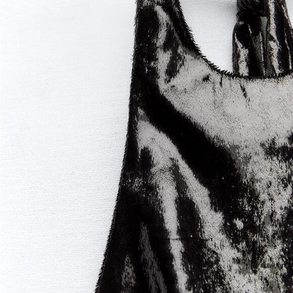 ZARA BLOGGER FAVORITE SHINY VELVET DRESS SPECIAL EDITION - Picture 12 of 12